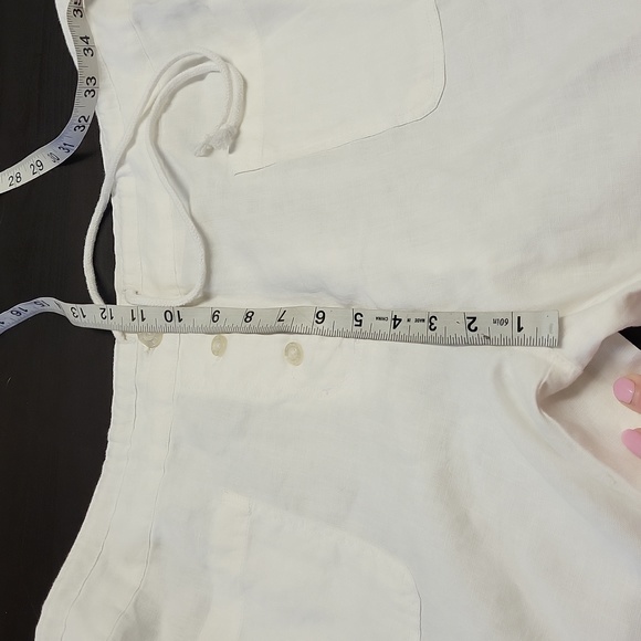 Margaritaville White Wide Leg Washable Linen Pants Drawstring Front Pockets XL - Picture 11 of 12